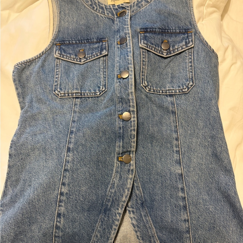 Madewell Light Blue Denim Vest